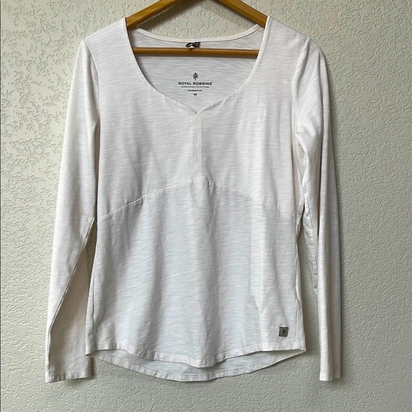 Royal Robbins Tops - Royal Ribbons Long Sleeve Shirt Blouse White Size Large